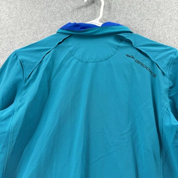 BROOKS Equilibrium Top Women’s Medium Vented Long Sleeve Running 1/2 Zip Blue - Picture 12 of 14